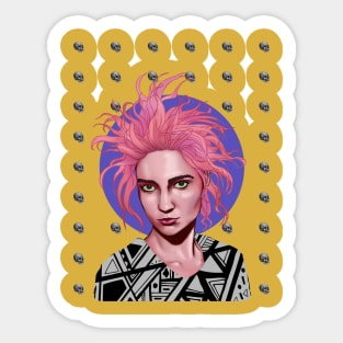 Pink-haired girl Sticker